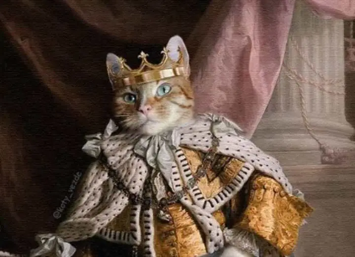 Cats In Traditional Portraits